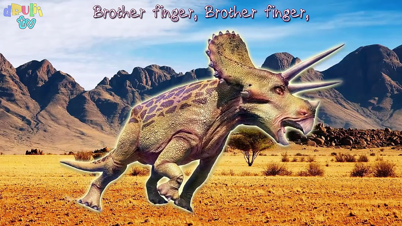 Dinosaurs finger family Jurassic Nursery Rhymes Song for kids Видео