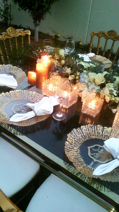 Flowers Arranging With Candles