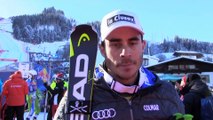 Réaction de Jogan Clarey après sa troisieme place lors de la Descente de Kitzbuhel