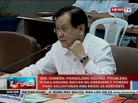 Sen. Osmeña: PNoy, posibleng 'di kailangan bigyan ng emergency powers