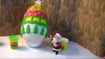 SANTA SURPRISE EGG! Santa Clause Opens Up Play-Doh Holiday Surprise Egg Filled with Surprise Toys