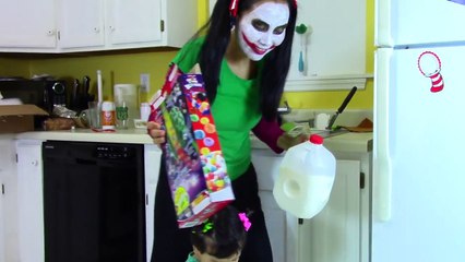 Bad Baby Joker Girl & Joker girl duct tape spiderman! w/ Frozen Elsa, Snow White, Pink Spidergirl