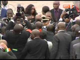 RTI Discours du president Gabonais a son arrivee en Cote d'ivoire