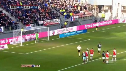 Lasse Schöne Penalty miss - Utrecht 0-0 Ajax -  22.1.2017 UHD