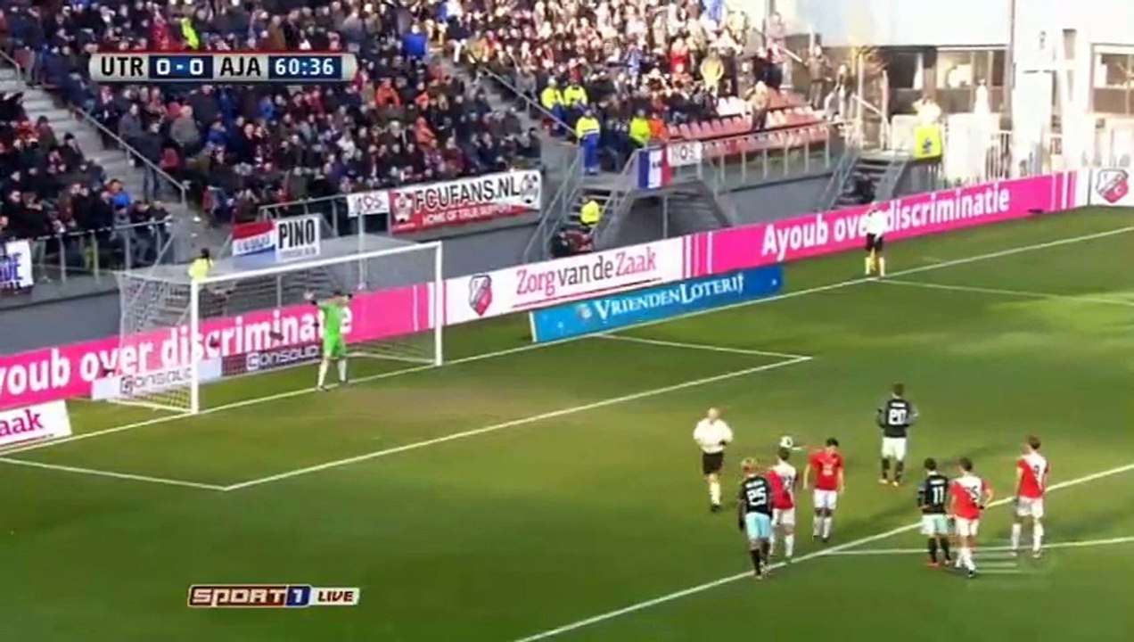 Lasse Schöne Penalty miss - Utrecht 0-0 Ajax -  22.1.2017 UHD