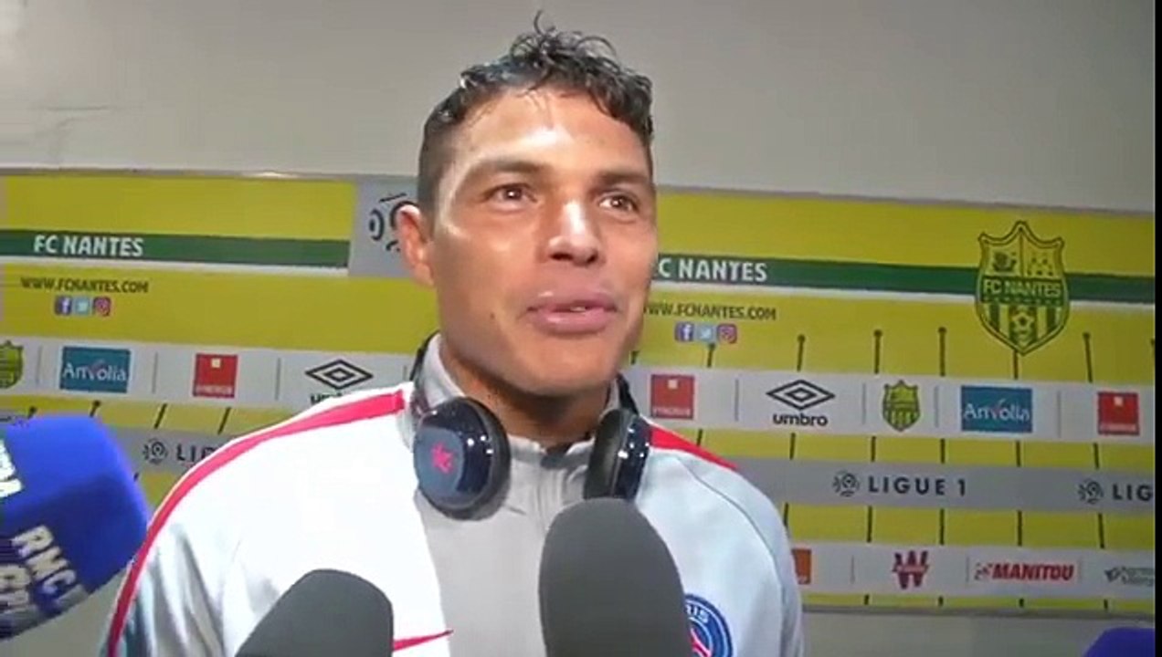 PSG - THIAGO SILVA REACTION  SUR LE GESTE INCROYABLE DE VERRATTI CONTRE NANTES