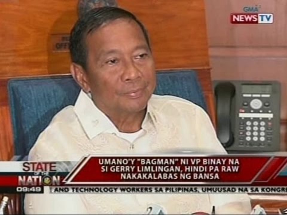 SONA: Umano'y bagman ni VP Binay na si Gerry Limlingan, hindi pa raw nakakalabas ng bansa