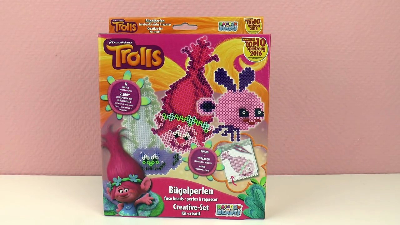 TROLLS POPPY als BÜGELPERLEN BILD bügeln deutsch _ pinkes strubbeliges Troll Mädchen DIY-iNuGiJdn2Vs