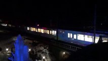 あしがくぼの氷柱2017　ライトアップ　西武鉄道4109F「52席の至福」通過