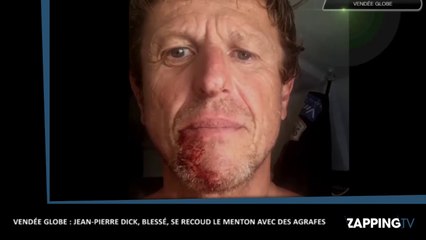 Vendée Globe : Jean-Pierre Dick, blessé, se recoud le menton avec des agrafes (vidéo)