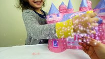 Giant Disney Princess Rapunzel Castle Surprise with Maxi Kinder eggs Fashems and Mashems