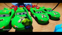 20 MCQUEEN COLORS!!! (Red, Blue, Green, Black) Disney Pixar #DINOCO Cars Smashed by HULK!
