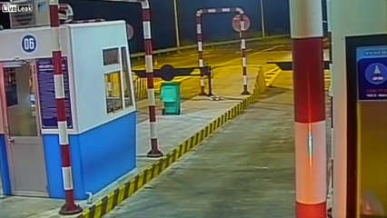 LiveLeak - He Should Have Paid the Road Toll Instead of Going Kamikaze