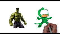Герои в Масках Халк Железный Человек Раскраски для Детей PJ Masks Hulk Iron Man Coloring Pages for K