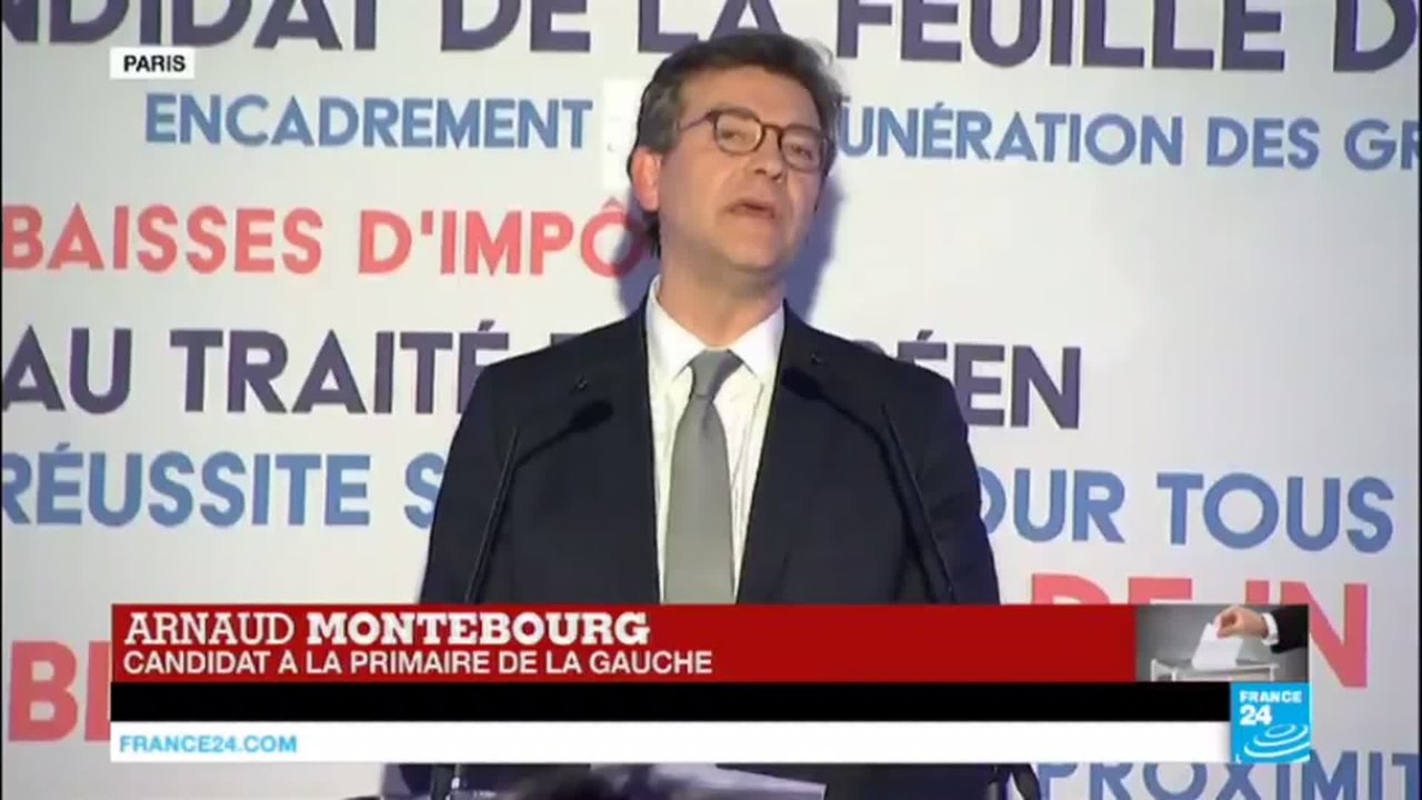 REPLAY - Primaire de la gauche - Discours d'Arnaud Montebourg : "Je voterai Benoit Hamon"