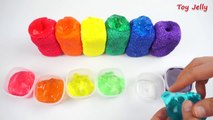 How To Make Rainbow Colors Clay Slime Toy DIY Foam Clay Cheese Stick