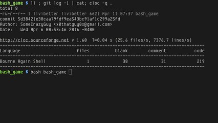 bash_game, a fixed screen platform game in Bash-IJQoMR0z-Qo