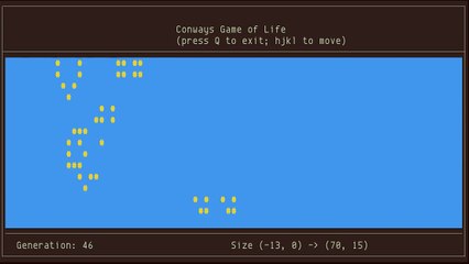 damnedlife, Conway's Game of Life with scrolling-VIsns8jvTqc