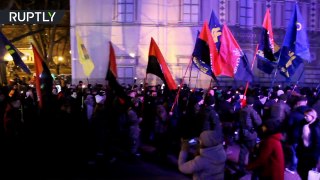 Nationalists hold torchlit march in Ukraine to mark anniversary of Nazi collaborator Bandera-Wve0MNjXpCo