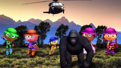 Safari Wild Life Finger Family Song with Super Why Adventure