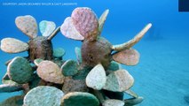 Mini-Atlantis Eerie underwater museum revealed off Canary Islands-gqcX2CtNfxI