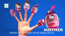 Finger Family Kitty Surprise Eggs | Hello Kitty Finger Family Songs | Kitty Daddy Finger Parody