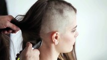 Brunette shaves her head bald-3LBniOh9z78