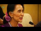 Myanmar State Counsellor Daw Aung San Suu Kyi meets Chinese President Xi Jinping