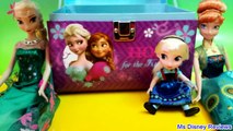 Disney FROZEN Fever Elsa Anna & Surprise Box with Barbie Play Doh Magiclip doll fashion dress