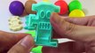 Play and Learn Colours with Playdough Modelling Clay with Smiley Face Robot Molds Fun for Kids