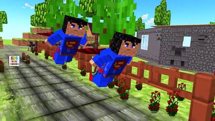 Minecraft 3D Cartoon Animation Superman Johny Johny Yespapa Children Nursery Rhymes & Songs