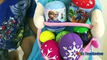 SURPRISE EGGS TOYS open easter eggs with Elsa Frozen Spiderman Ryan ToysReview