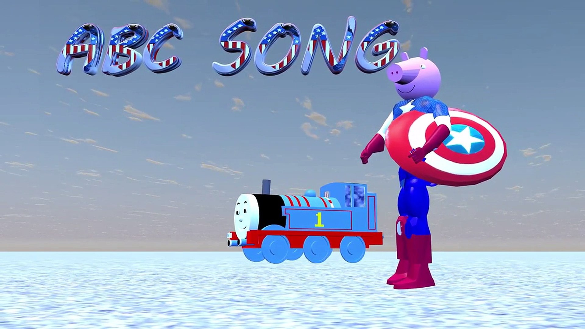 ⁣peppa pig capitan america alphabet song | abc songs for kids | children songs for kindergarten |ABCD