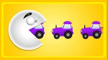 Pacman Vs Trucks | Fun Learning Colors, Teach Colors Video | Learn Colors Along with Cartoon Pacman