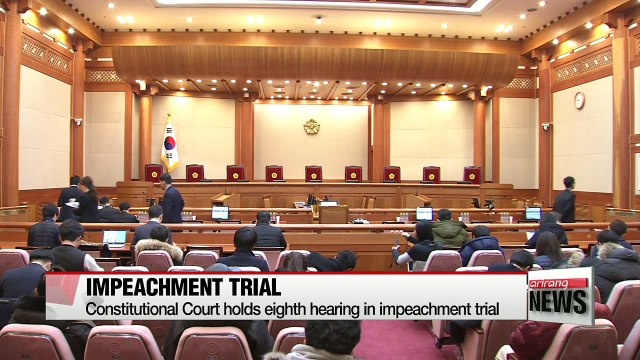 Constitutional Court holds eighth hearing in impeachment trial