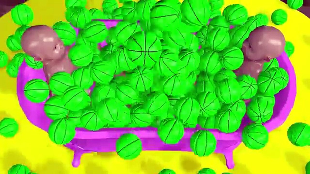 Indoor Playground Tunnel 3D Family Fun for Kids to Learn Colors w/ Baby Doll Bath Time Ball Pit Show