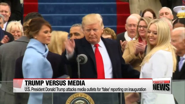 Trump attacks media outlets for 'false' reporting on inauguration
