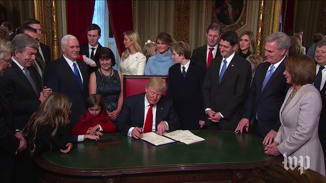 President Trump signs executive order for Betsy DeVos's nomination