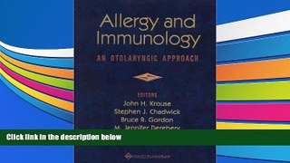 PDF  Allergy and Immunology: An Otolaryngic Approach John H. Krouse Full Book