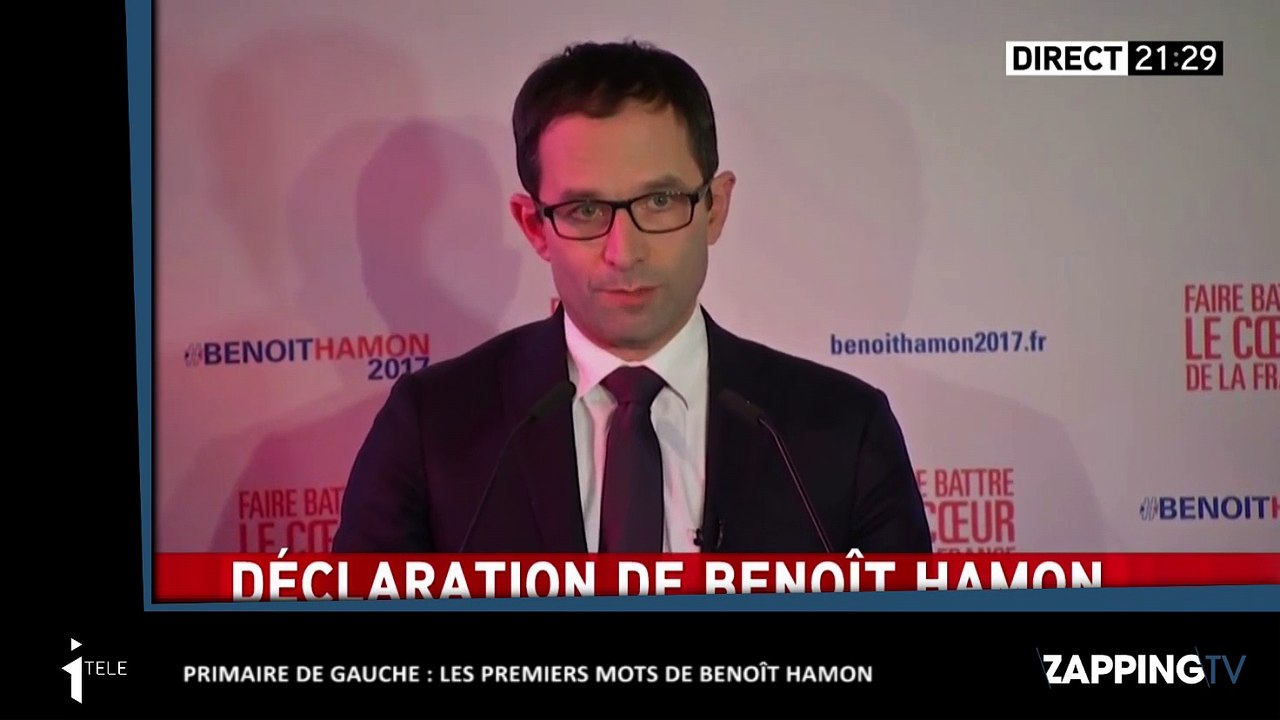Benoît Hamon : les premiers mots du vainqueur du premier tour de la primaire de gauche (vidéo)