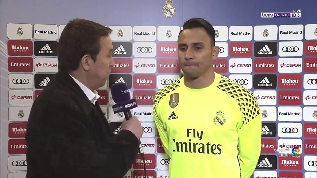 تصريح حارس ريال مدريد كيلور نافاس بعد الفوز الصعب علي ملقا بالدوري الاسباني ( HD )