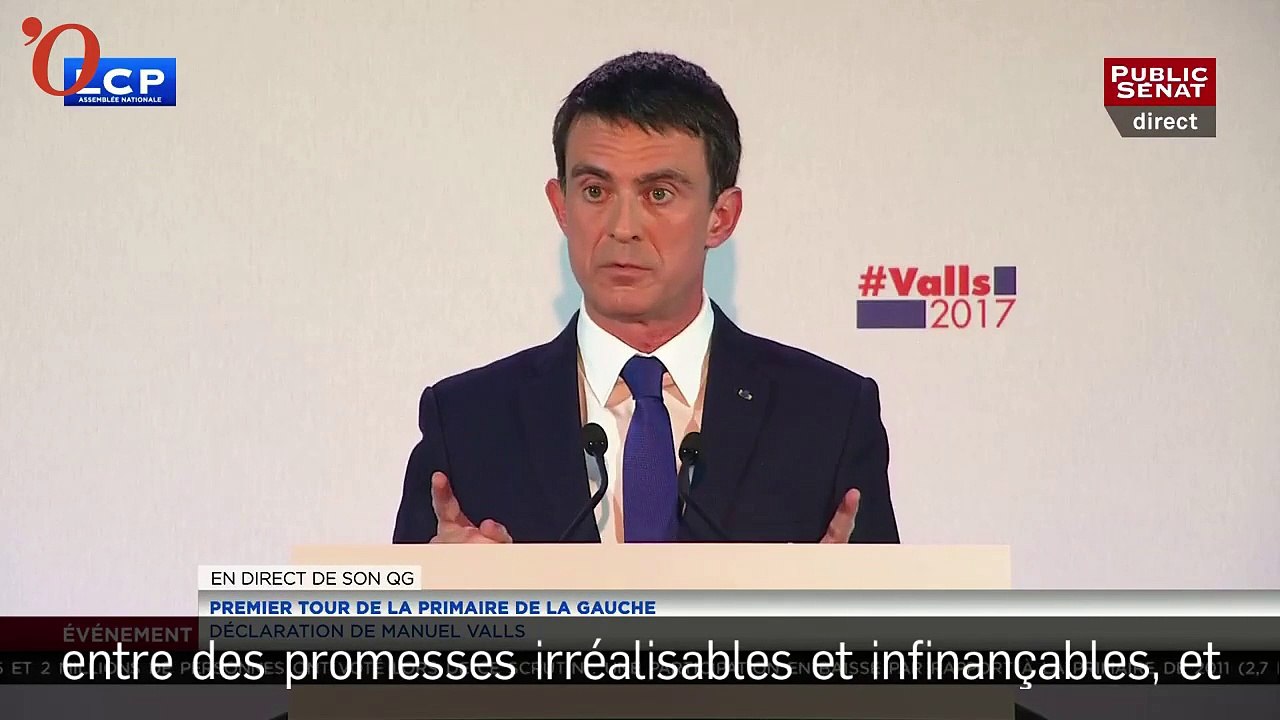 Julien Nicolas Brachet Randoulet : Primaire Gauche, discours Emmanuel Valls