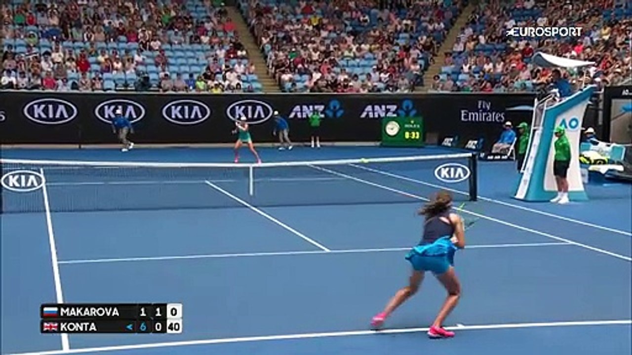 Avustralya Açık: Johanna Konta - Ekaterina Makarova (Özet)