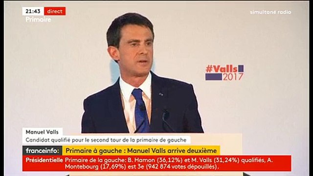 Regardez Manuel Valls hier soir qui flingue Benoît Hamon: Vous avez le choix entre la défaite assurée et la victoire po
