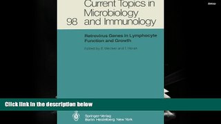 Audiobook  Retrovirus Genes in Lymphocyte Function and Growth (Current Topics in Microbiology and