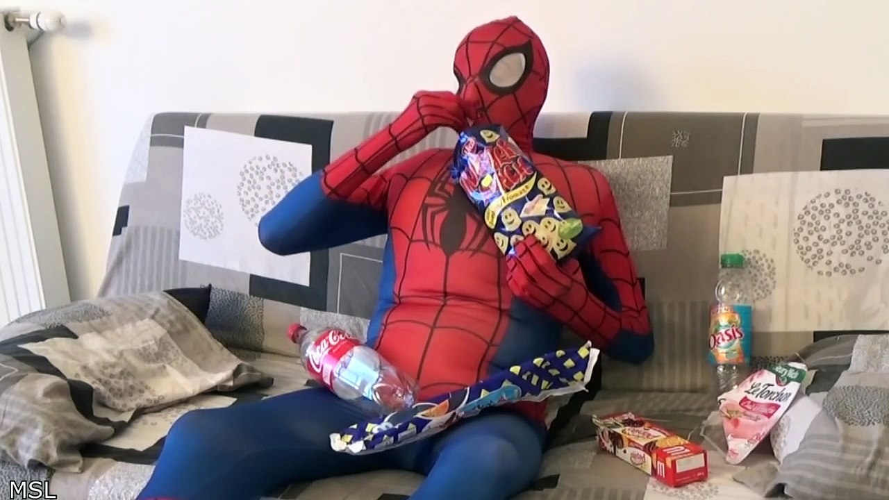 Fat Spiderman Poop Time - Superhero Movie in Real Life