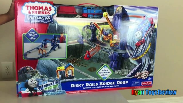 Thomas and Friends Toy Trains for kids TrackMaster Risky Rails Bridge Drop Ryan ToysReview