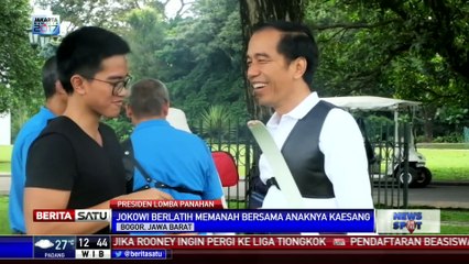 Jokowi Berlatih Memanah Bareng Kaesang
