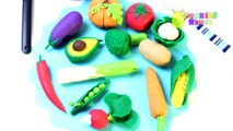 LEARN Vegetables Names with Play Doh for kids - Play-Doh Food Cooking