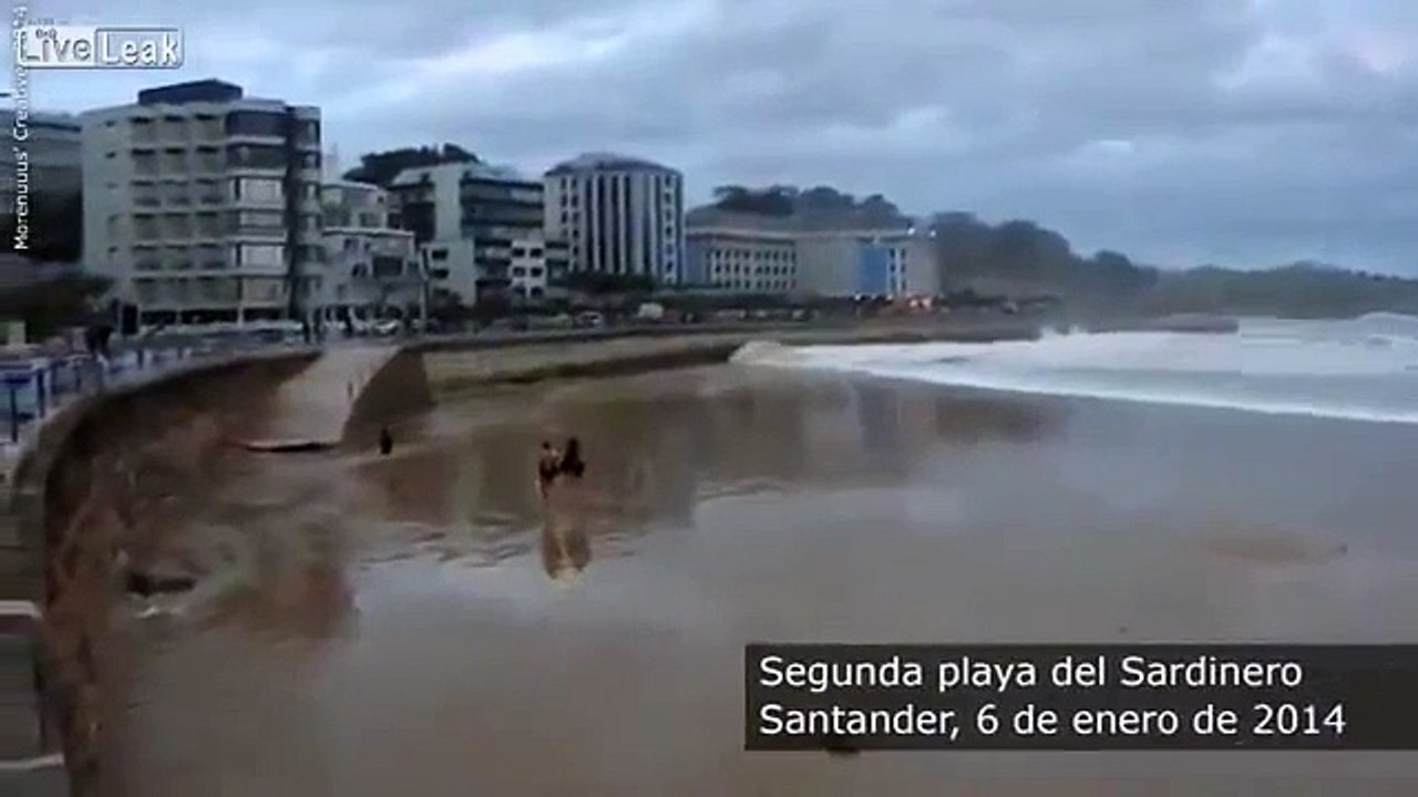 Dancing Woman, Gets Swept Away By Tide